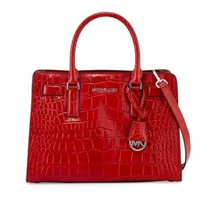 Michael Kors Red Croc-Effect  Dillon handbag